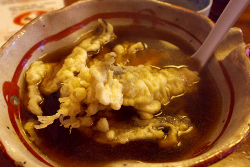 そば屋川船の穴子天そば