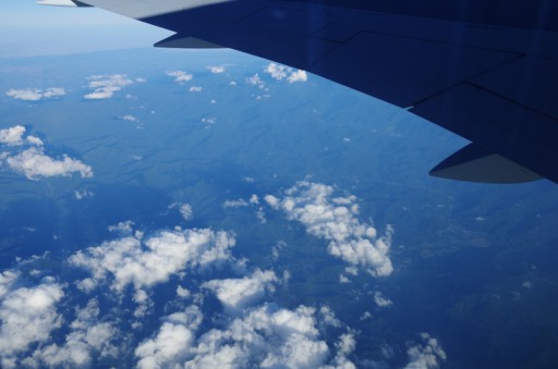 飛行機からの展望