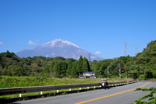 道中の富士山